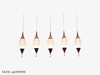 Led hanglamp – b040/5 – 3000k – warm wit – 600 mm – in hoogte verstelbaar – zilver - afbeelding 3 van  4