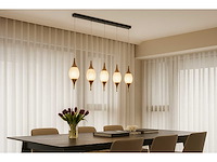 Led hanglamp – b040/5 – 3000k – warm wit – 600 mm – in hoogte verstelbaar – zilver - afbeelding 1 van  4