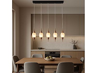 Led hanglamp – b040/5 – 3000k – warm wit – 600 mm – in hoogte verstelbaar – zilver - afbeelding 2 van  4