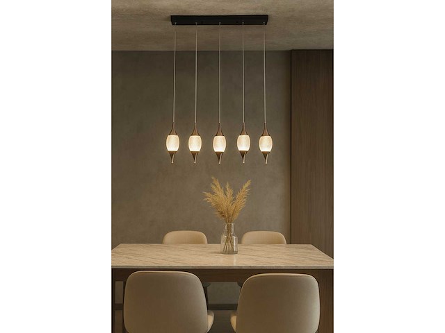 Led hanglamp – b040/5 – 3000k – warm wit – 600 mm – in hoogte verstelbaar – zilver - afbeelding 4 van  4