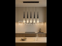 Led hanglamp – b043/5 – 3000k – warm wit – 600 mm – in hoogte verstelbaar – zilver - afbeelding 1 van  4