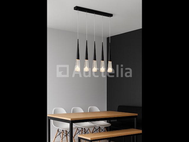 Led hanglamp – b043/5 – 3000k – warm wit – 600 mm – in hoogte verstelbaar – zilver - afbeelding 1 van  4