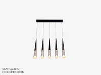 Led hanglamp – b043/5 – 3000k – warm wit – 600 mm – in hoogte verstelbaar – zilver - afbeelding 2 van  4