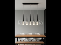 Led hanglamp – b043/5 – 3000k – warm wit – 600 mm – in hoogte verstelbaar – zilver - afbeelding 3 van  4