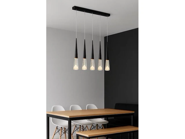 Led hanglamp – b043/5 – 3000k – warm wit – 600 mm – in hoogte verstelbaar – zilver - afbeelding 1 van  4