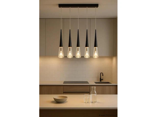 Led hanglamp – b043/5 – 3000k – warm wit – 600 mm – in hoogte verstelbaar – zilver - afbeelding 2 van  4