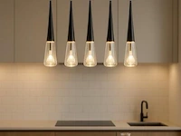 Led hanglamp – b043/5 – 3000k – warm wit – 600 mm – in hoogte verstelbaar – zilver - afbeelding 2 van  4
