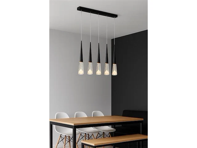 Led hanglamp – b043/5 – 3000k – warm wit – 600 mm – in hoogte verstelbaar – zilver - afbeelding 1 van  4