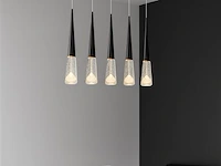 Led hanglamp – b043/5 – 3000k – warm wit – 600 mm – in hoogte verstelbaar – zilver - afbeelding 1 van  4