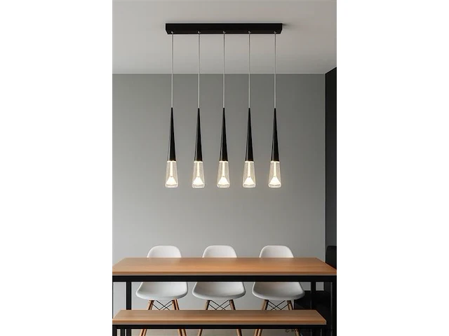Led hanglamp – b043/5 – 3000k – warm wit – 600 mm – in hoogte verstelbaar – zilver - afbeelding 4 van  4