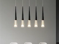 Led hanglamp – b043/5 – 3000k – warm wit – 600 mm – in hoogte verstelbaar – zilver - afbeelding 4 van  4