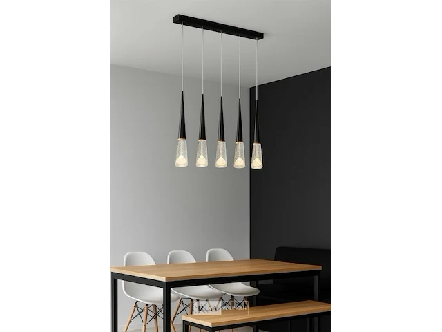 Led hanglamp – b043/5 – 3000k – warm wit – 600 mm – in hoogte verstelbaar – zilver - afbeelding 2 van  5
