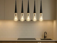 Led hanglamp – b043/5 – 3000k – warm wit – 600 mm – in hoogte verstelbaar – zilver - afbeelding 3 van  5
