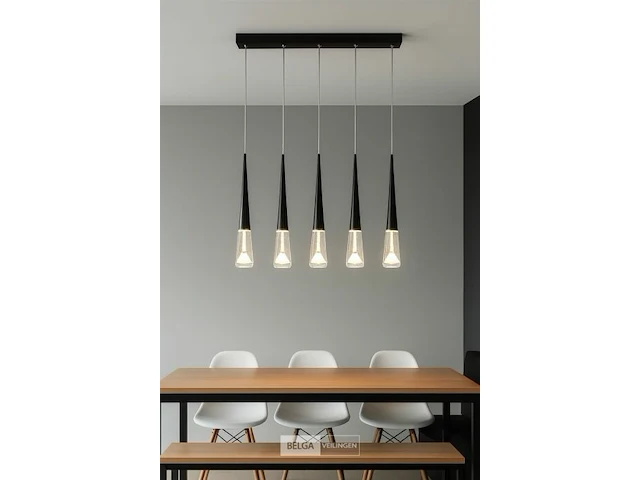 Led hanglamp – b043/5 – 3000k – warm wit – 600 mm – in hoogte verstelbaar – zilver - afbeelding 5 van  5