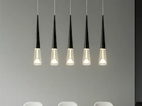 Led hanglamp – b043/5 – 3000k – warm wit – 600 mm – in hoogte verstelbaar – zilver - afbeelding 5 van  5