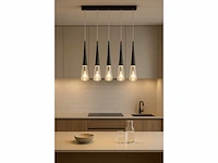 Led hanglamp – b043/5 – 3000k – warm wit – 600 mm – in hoogte verstelbaar – zilver - afbeelding 2 van  4