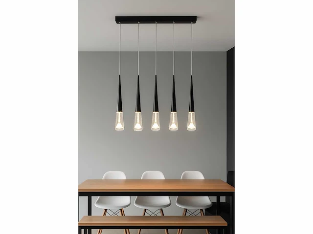 Led hanglamp – b043/5 – 3000k – warm wit – 600 mm – in hoogte verstelbaar – zilver - afbeelding 4 van  4