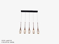 Led hanglamp – b045/5 – 3000k – warm wit – 600 mm – in hoogte verstelbaar – zilver - afbeelding 1 van  3