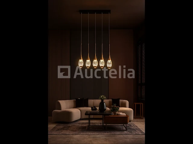 Led hanglamp – b045/5 – 3000k – warm wit – 600 mm – in hoogte verstelbaar – zilver - afbeelding 3 van  3
