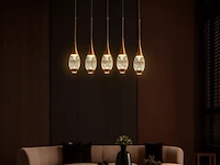 Led hanglamp – b045/5 – 3000k – warm wit – 600 mm – in hoogte verstelbaar – zilver - afbeelding 1 van  3