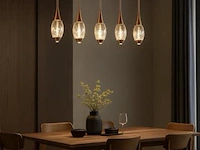 Led hanglamp – b045/5 – 3000k – warm wit – 600 mm – in hoogte verstelbaar – zilver - afbeelding 2 van  3