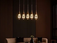 Led hanglamp – b045/5 – 3000k – warm wit – 600 mm – in hoogte verstelbaar – zilver - afbeelding 1 van  3
