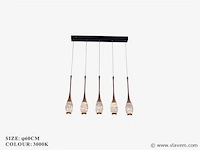 Led hanglamp – b045/5 – 3000k – warm wit – 600 mm – in hoogte verstelbaar – zilver - afbeelding 3 van  3