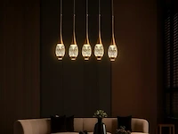 Led hanglamp – b045/5 – 3000k – warm wit – 600 mm – in hoogte verstelbaar – zilver - afbeelding 1 van  4