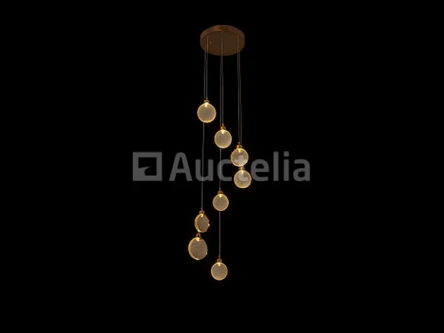 Led hanglamp – b051/8 – 3000k – warm wit – ø400 mm – in hoogte verstelbaar – zilver - afbeelding 3 van  3