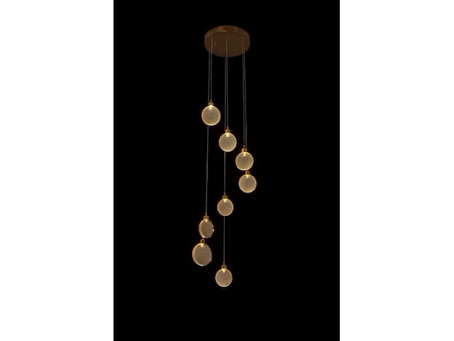 Led hanglamp – b051/8 – 3000k – warm wit – ø400 mm – in hoogte verstelbaar – zilver - afbeelding 3 van  3