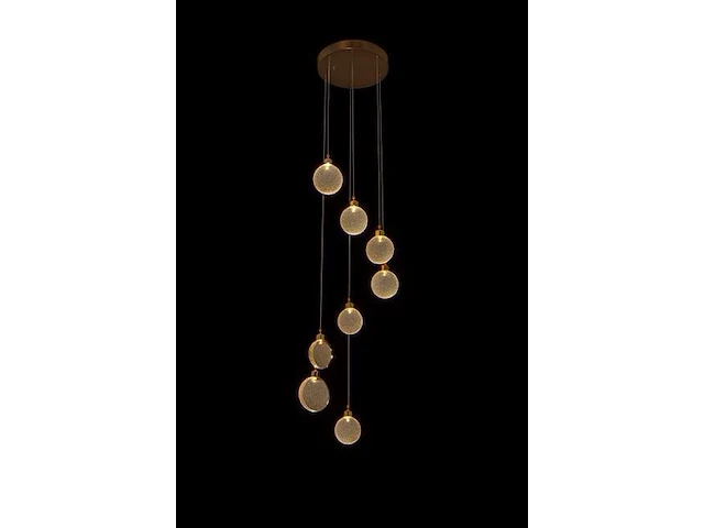 Led hanglamp – b051/8 – 3000k – warm wit – ø400 mm – in hoogte verstelbaar – zilver - afbeelding 3 van  3