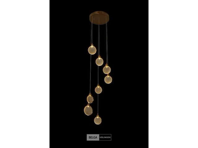 Led hanglamp – b051/8 – 3000k – warm wit – ø400 mm – in hoogte verstelbaar – zilver - afbeelding 4 van  4