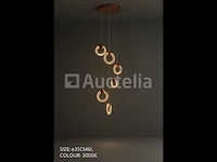 Led hanglamp – b052/6 – 3000k – warm wit – ø350 mm – in hoogte verstelbaar – zilver - afbeelding 1 van  3