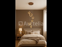 Led hanglamp – b052/6 – 3000k – warm wit – ø350 mm – in hoogte verstelbaar – zilver - afbeelding 2 van  3