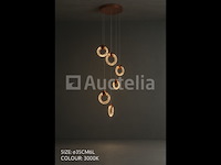 Led hanglamp – b052/6 – 3000k – warm wit – ø350 mm – in hoogte verstelbaar – zilver - afbeelding 3 van  3