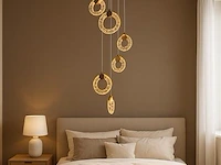 Led hanglamp – b052/6 – 3000k – warm wit – ø350 mm – in hoogte verstelbaar – zilver - afbeelding 3 van  3