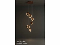Led hanglamp – b052/6 – 3000k – warm wit – ø350 mm – in hoogte verstelbaar – zilver - afbeelding 2 van  3