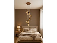 Led hanglamp – b052/6 – 3000k – warm wit – ø350 mm – in hoogte verstelbaar – zilver - afbeelding 3 van  3