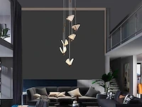 Led hanglamp – b053/6 – 3000k – warm wit – ø350 mm – in hoogte verstelbaar – zilver - afbeelding 1 van  3