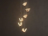 Led hanglamp – b053/6 – 3000k – warm wit – ø350 mm – in hoogte verstelbaar – zilver - afbeelding 2 van  3