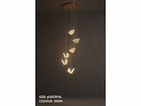 Led hanglamp – b053/6 – 3000k – warm wit – ø350 mm – in hoogte verstelbaar – zilver - afbeelding 2 van  3