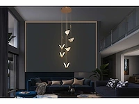 Led hanglamp – b053/6 – 3000k – warm wit – ø350 mm – in hoogte verstelbaar – zilver - afbeelding 1 van  3