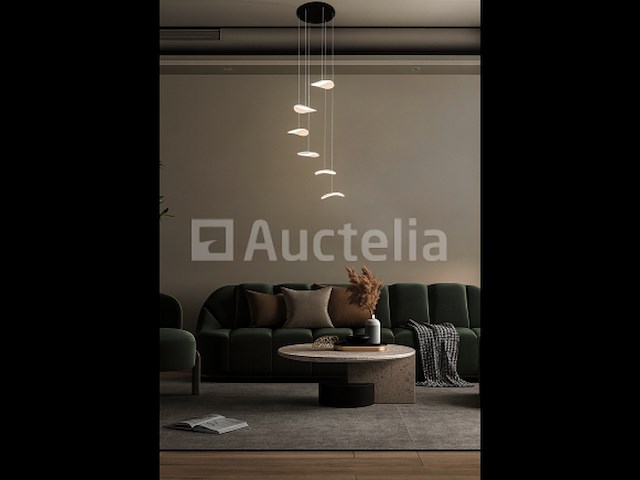 Led hanglamp – b060/6 – 3000k – warm wit – ø350 mm – in hoogte verstelbaar – zilver - afbeelding 1 van  3