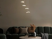 Led hanglamp – b060/6 – 3000k – warm wit – ø350 mm – in hoogte verstelbaar – zilver - afbeelding 1 van  3