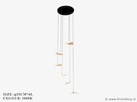 Led hanglamp – b060/6 – 3000k – warm wit – ø350 mm – in hoogte verstelbaar – zilver - afbeelding 2 van  3