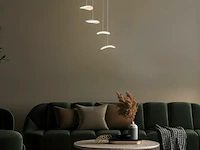 Led hanglamp – b060/6 – 3000k – warm wit – ø350 mm – in hoogte verstelbaar – zilver - afbeelding 1 van  4