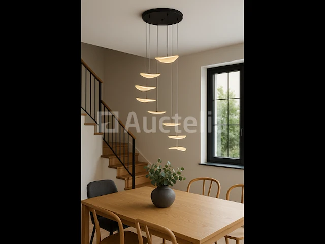 Led hanglamp – b060/8 – 3000k – warm wit – ø400 mm – in hoogte verstelbaar – zilver - afbeelding 3 van  3