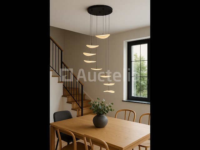 Led hanglamp – b060/8 – 3000k – warm wit – ø400 mm – in hoogte verstelbaar – zilver - afbeelding 2 van  3