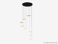 Led hanglamp – b060/8 – 3000k – warm wit – ø400 mm – in hoogte verstelbaar – zilver - afbeelding 2 van  3