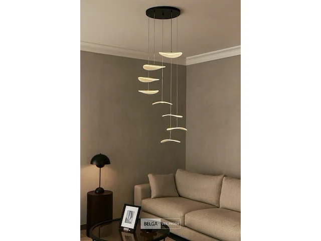 Led hanglamp – b060/8 – 3000k – warm wit – ø400 mm – in hoogte verstelbaar – zilver - afbeelding 2 van  4